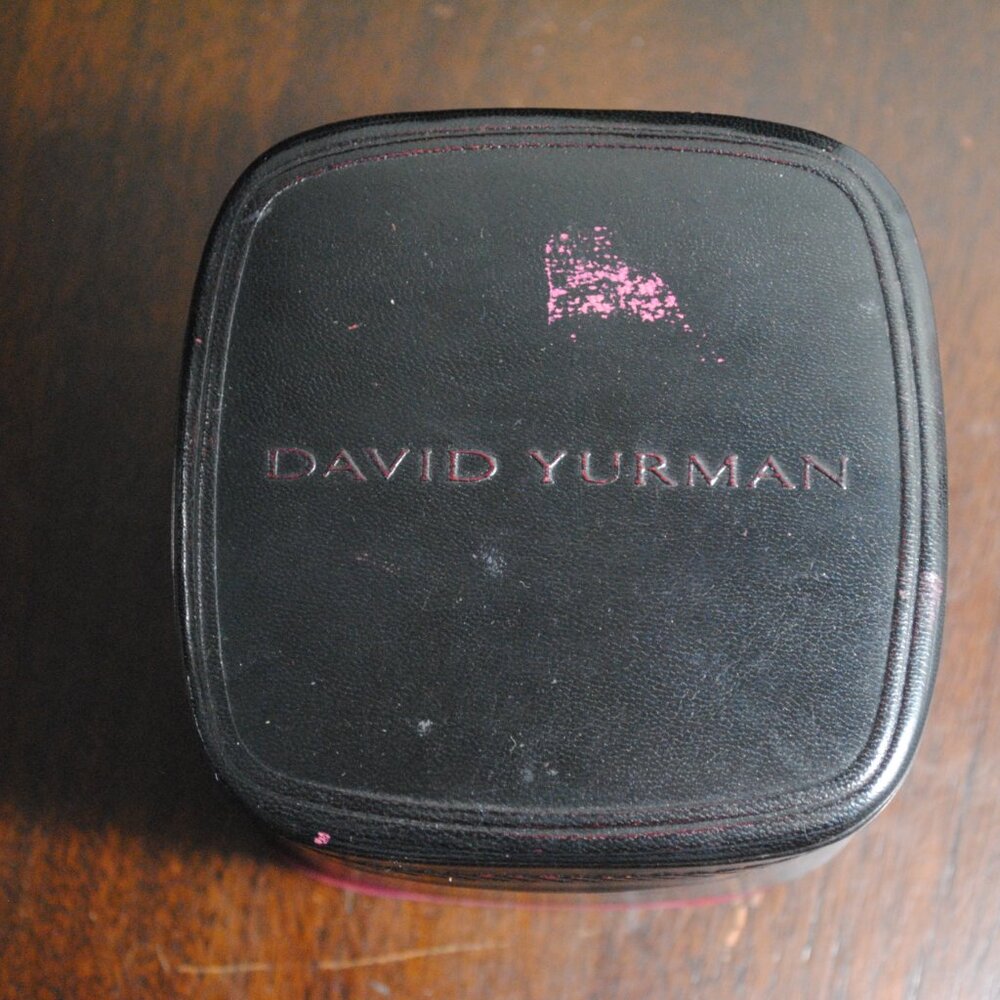 David Yurman Handmade Black Leather Jewelry Box